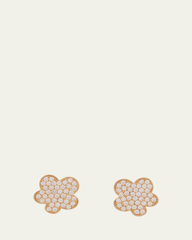 x Carey Lowell 18K Yellow Gold Aracadia Diamond Stud Earrings
